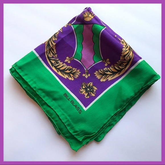 bill blass Accessories - Vintage Bill Blass Baar & Beards All Silk Scarf